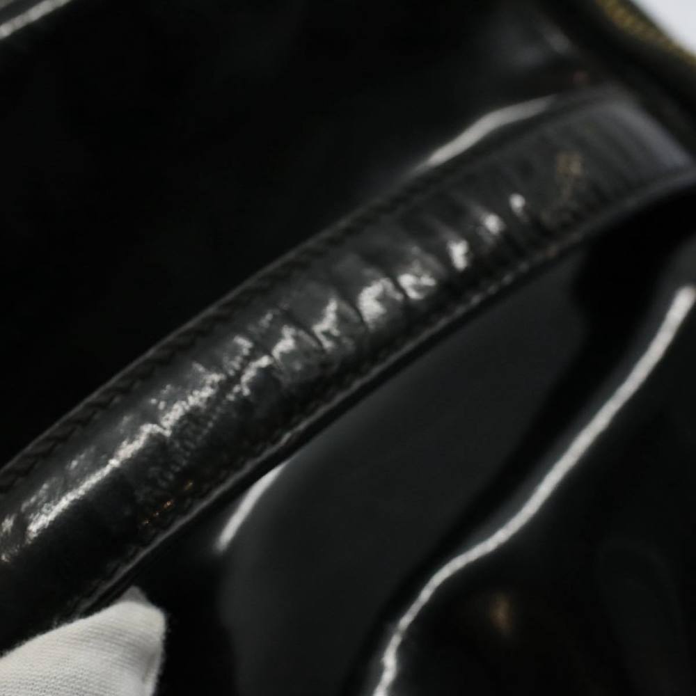 CHANEL Vanity Cosmetic Pouch Patent leather Black CC Auth yb378 - Picture 7 of 16